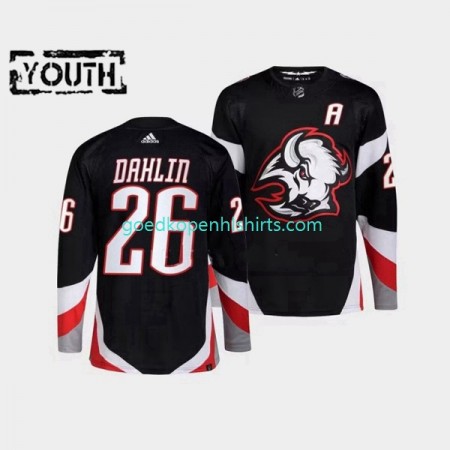 Buffalo Sabres Rasmus Dahlin 26 Adidas 2022-2023 Reverse Retro Zwart Authentic Shirt - Kinderen